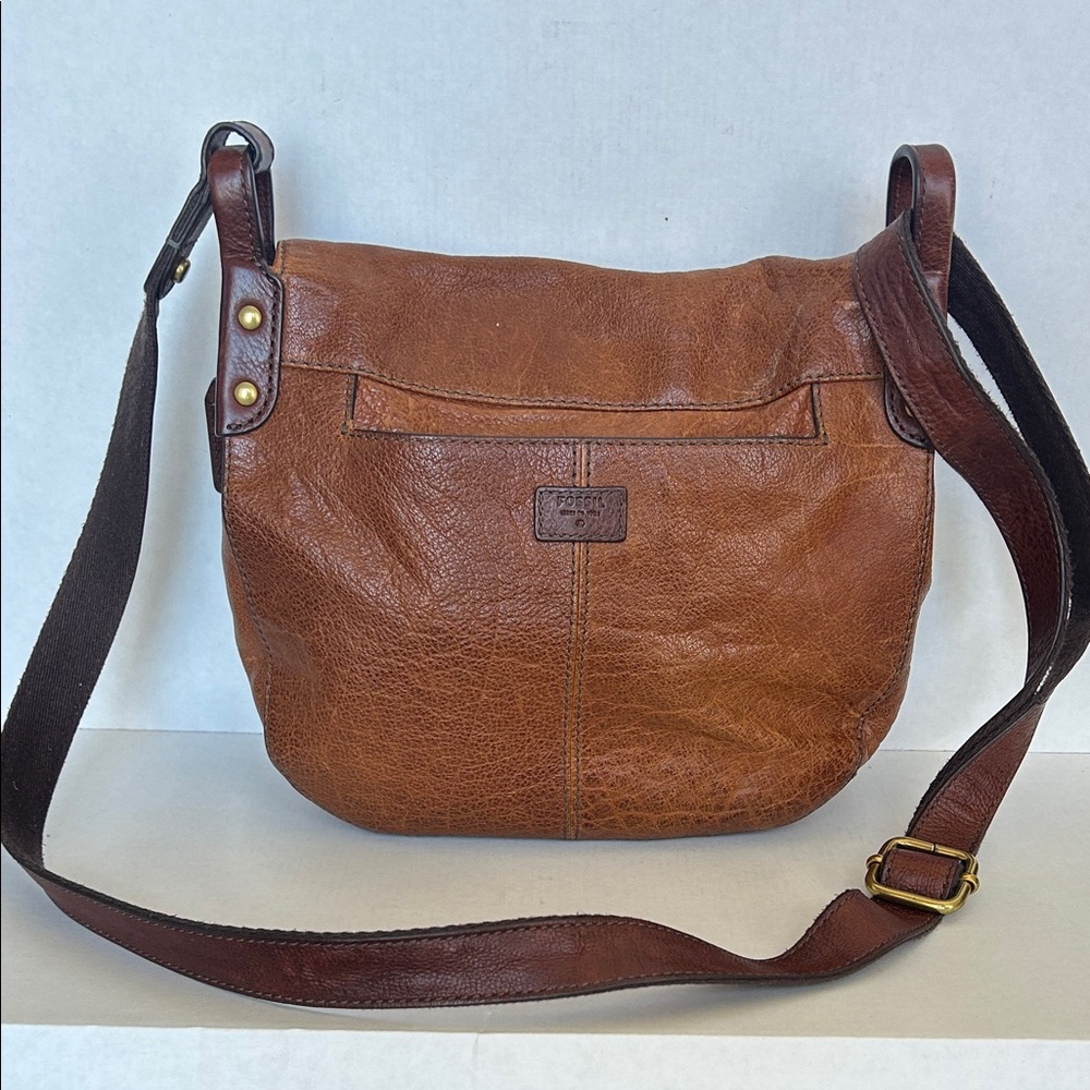 Fossil Rich Brown Leather Bag